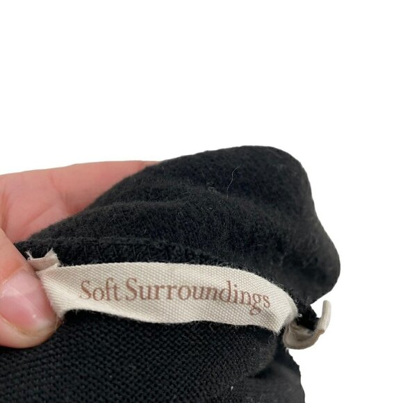 Soft Surroundings Cowl Neck Off Shoulder Tunic Sweater Black size Small - Picture 6 of 8